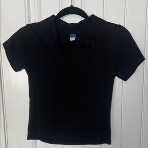 Old Navy Black Short Sleeve Polo Shirt